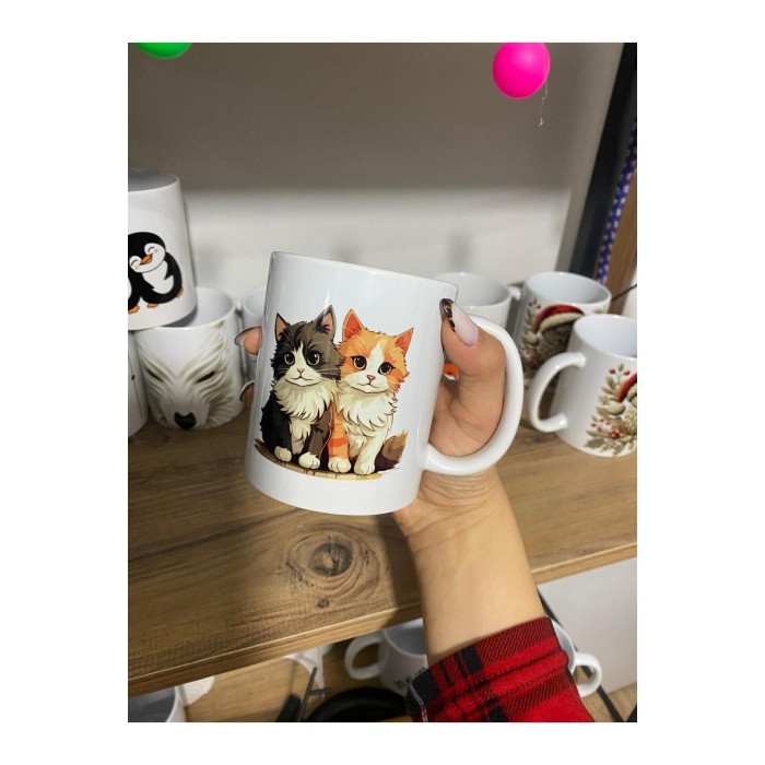 Sevgili Kediler Kupa Bardak A Kalite (KEDİ BASKILI KUPA BARDAK)