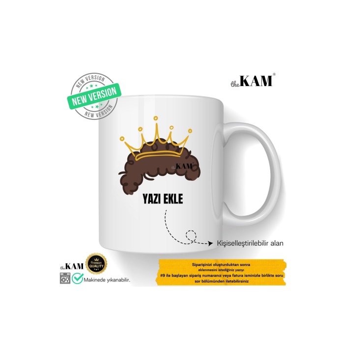 Kişiye Özel Tasarım Kral Tacı Kupa Bardak / A Kalite Kral, Prens Kupa