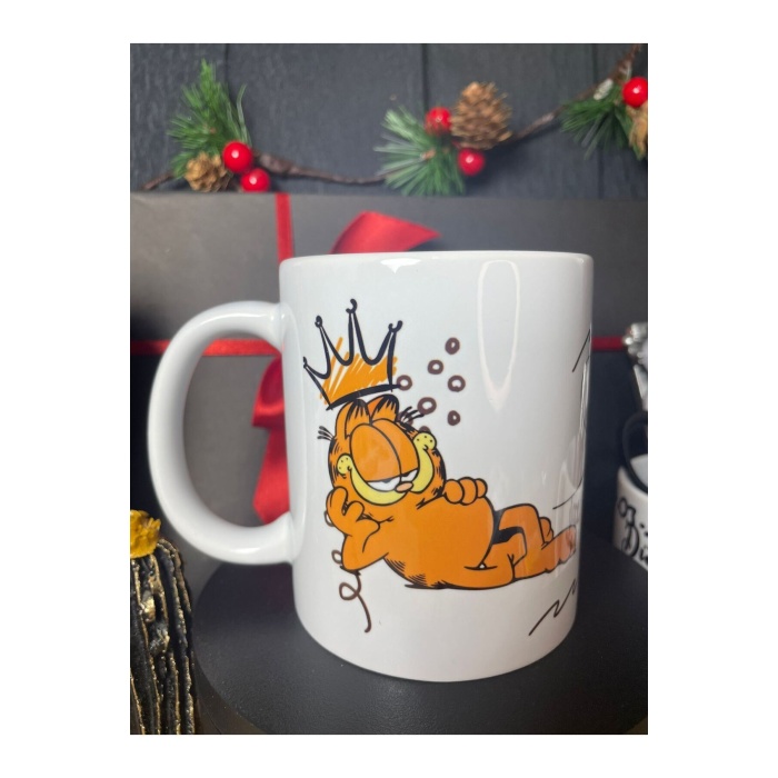 Şşş Bugün En Mutlu Günüm Ve Garfield Baskılı Kupa Bardak, The Kam Concept