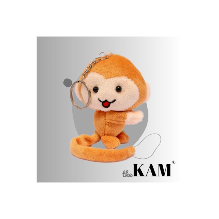 Peluş Anahtarlık - Maymun, 16 Cm (ÇANTA KOLYESİ, DİKİZ AYNASI SÜSÜ, PELUŞ OYUNCAK)