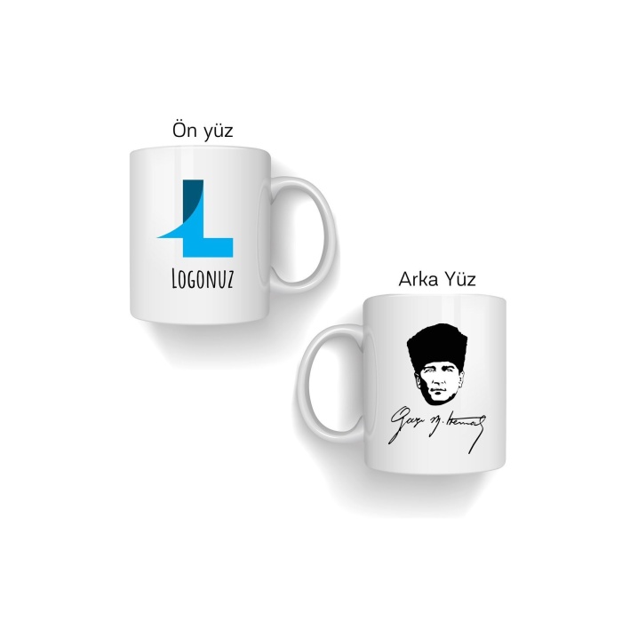 Logo Ve Atatürk Baskılı Kupa Bardak