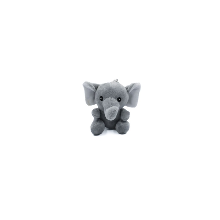 Peluş Anahtarlık - Fil, 10 Cm (ÇANTA KOLYESİ, ÇANTA SÜSÜ, PELUŞ OYUNCAK) Çanta Charmı