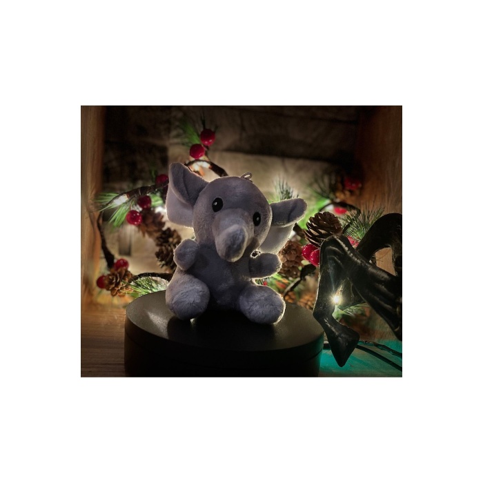 Peluş Anahtarlık - Fil, 10 Cm (ÇANTA KOLYESİ, ÇANTA SÜSÜ, PELUŞ OYUNCAK) Çanta Charmı