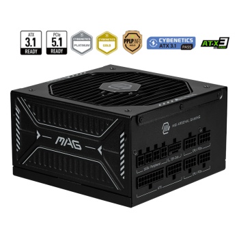 MSI MAG A1000GLS PCIE5 1000W 80+ GOLD POWER SUPPLY