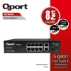QPORT Q-POE8G 8 PORT GIGABIT + 2 PORT GIGABIT UPLINK POE SWITCH