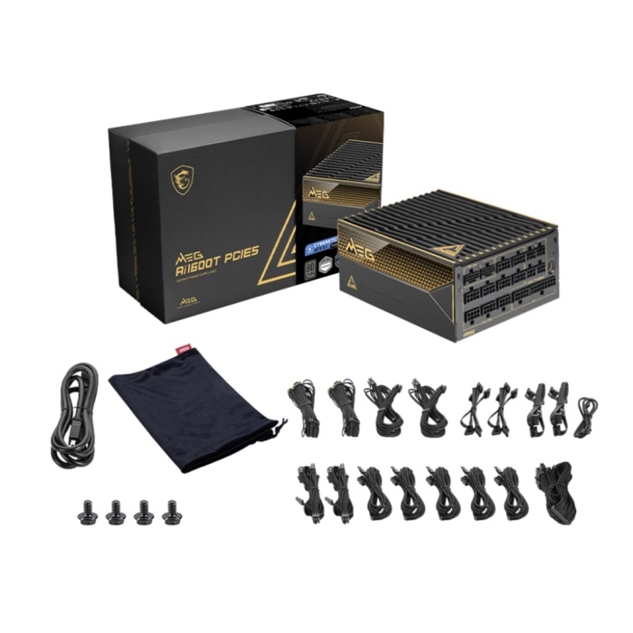 MSI MEG AI1600T PCIE5 1600W80+ TITANIUM FULMODULAR