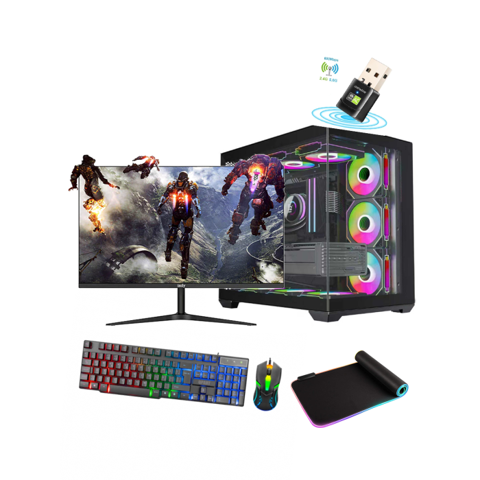 DRV-461 i5 12400F 32GB DDR5 RTX2070 Süper 1TB M.2 SSD Sıvı Soğutmalı 24 165Hz 1ms Oyun Bilgisayarı