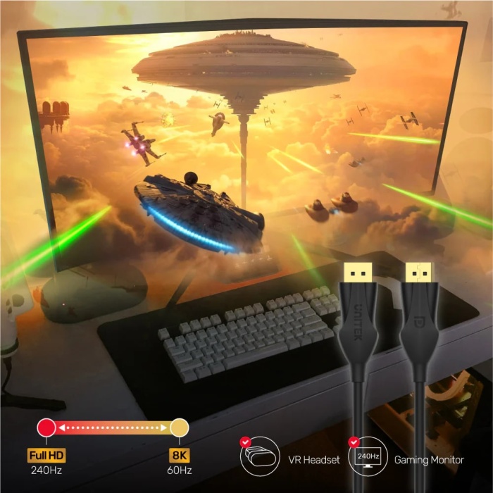 UNITEK DISPLAY PORT 1.4 KABLO 2MT 8K (C1624BK-2M)