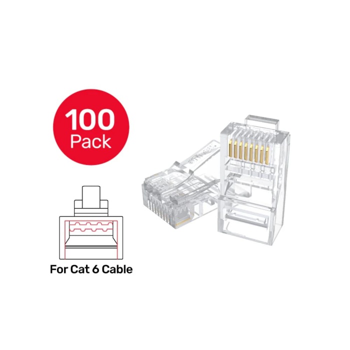 UNITEK CAT6 RJ45 MODULER 100LÜ KONNEKTÖR (Y-OT19TP)
