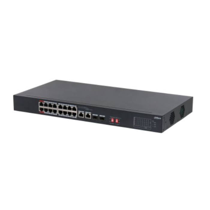 DAHUA PFS3218-16ET-135 16 PORT 16XFE-2XGE-2XGE/SFP 135W YÖNETİLEMEZ POE SWİTCH