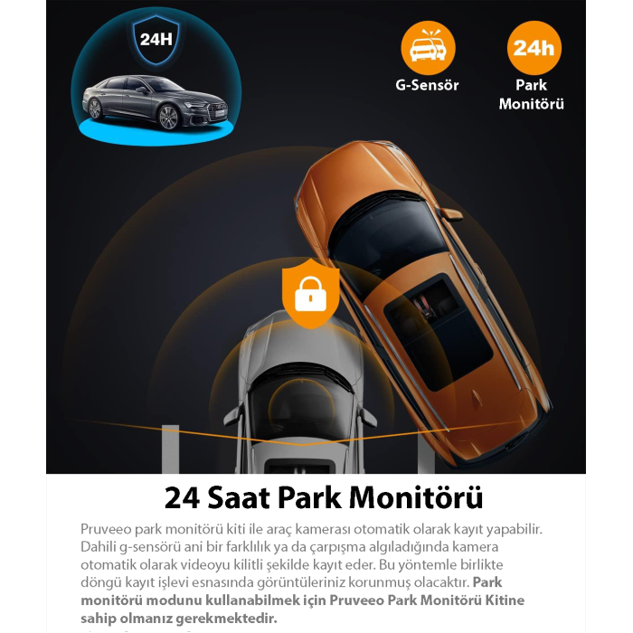 PRUVEEO D30 WI-FI 4K ARAC KAMERASI