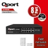 QPORT Q-POE8M 8 PORT 10/100 + 2 PORT 10/100/1000 UPLINK POE SWITCH