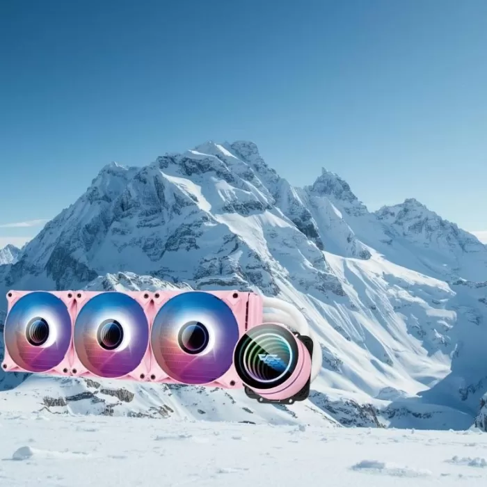 Darkflash Twister DX-360 VER.2.6 Pembe/Beyaz İşlemci Sıvı Soğutma