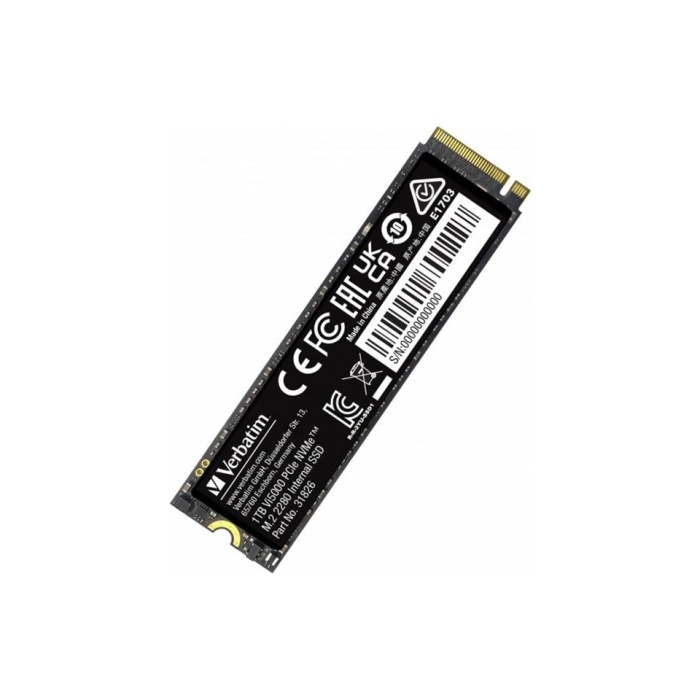 Verbatim 1TB VI 5000 PCIE4 NVME M.2 SSD (Okuma 5000MB / Yazma 4500MB)