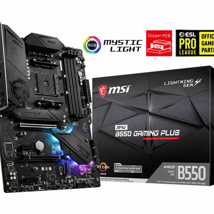 MSI MPG B550 GAMING PLUS DDR4 4400(OC)Mhz ATX AM4