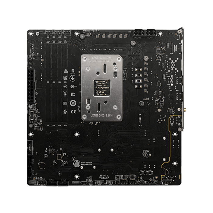 MSI B650M PROJECT ZERO AM5 DDR5 7600MHZ(OC) HDMI DP M.2 USB3.2 2.5G LAN WI-FI 6E mATX