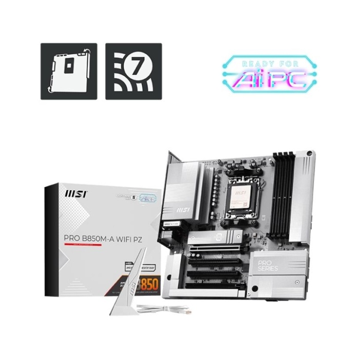 MSI PRO B850M-A WIFI PZ DDR5 ANAKART 8200MHz(OC)