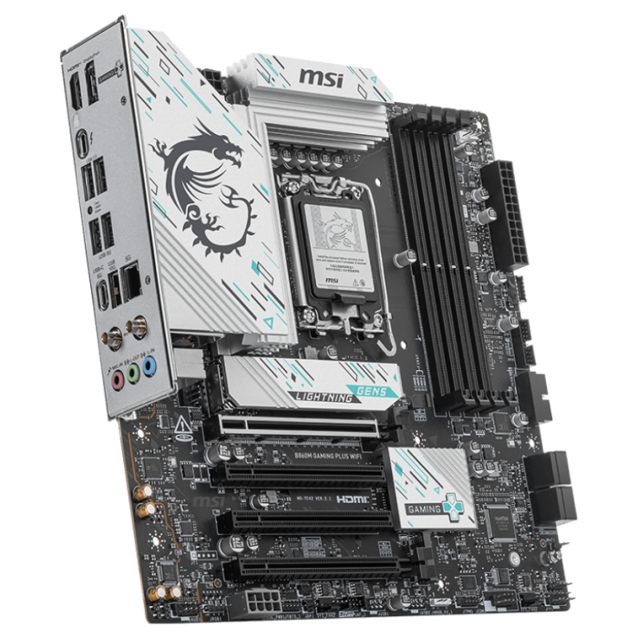 MSI B860M GAMING PLUS WIFI SOKET 1851 DDR5 8600MHZ(OC) 3xM.2 1x TB4 HDMI DISPLAY 5G LAN WIFI 7 mATX