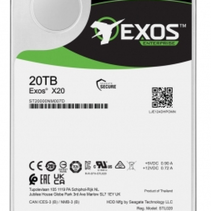 20TB SEAGATE EXOS X20 7200RPM 256MB ST20000NM007D
