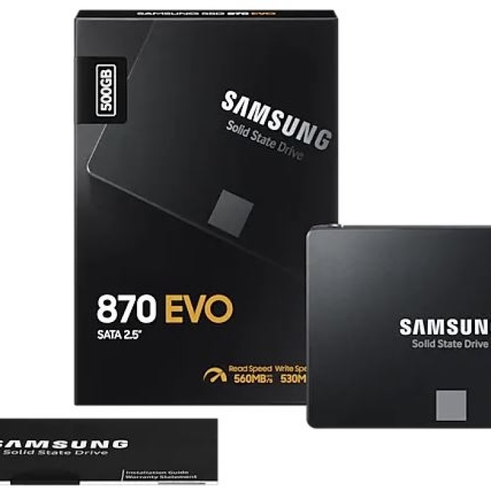 500GB SAMSUNG 870 560/530MB/s EVO MZ-77E500BW SSD (Resmi Distribütör Garantili)