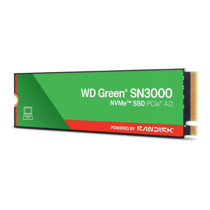 500GB WD GREEN M.2 NVMe SN3000 5000/4000MB/s WDS500G5G0E SSD