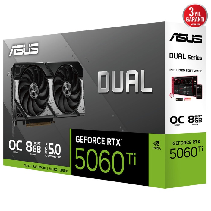ASUS DUAL-RTX5060TI-O8G 8GB DDR7 128BIT 3XDP EKRAN KARTI
