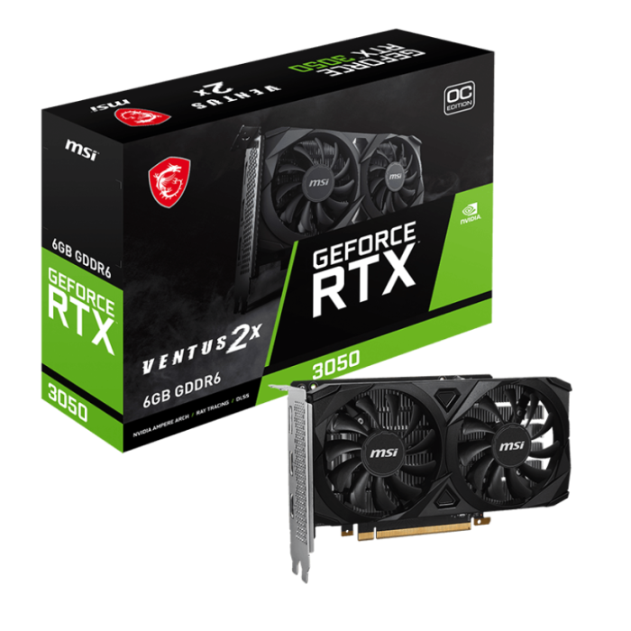 MSI GEFORCE RTX 3050 VENTUS 2X E 6G OC 6GB GD6 96B