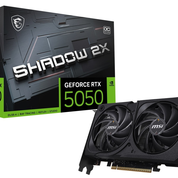 MSI GEFORCE RTX 5050 8G SHADOW 2X OC 8GB GDDR6 128B DX12 PCIE 5.0 X16 (3XDP 1XHDMI)