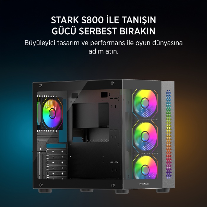 JAMES DONKEY STARK S800 4X ARGB BLACK KASA 650W