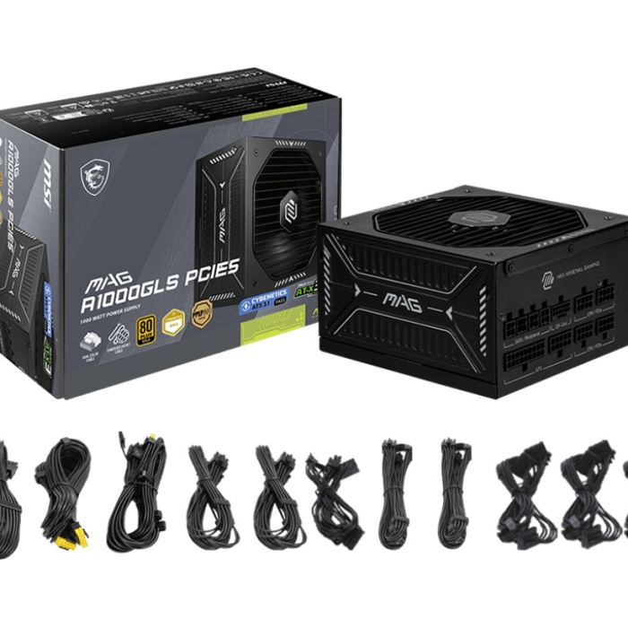 MSI MAG A1000GLS PCIE5 1000W 80+ GOLD POWER SUPPLY