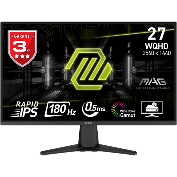 27 MSI MAG 275QF 0.5MS 180HZ WQHD ADAPTIVE SYNC GAMING