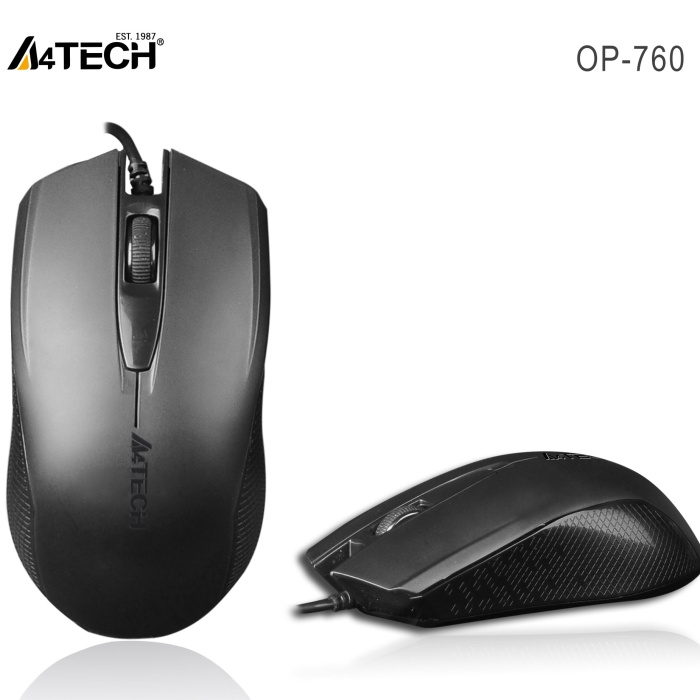A4 TECH OP-760 USB SİYAH V-TRACK 1000 DPI MOUSE