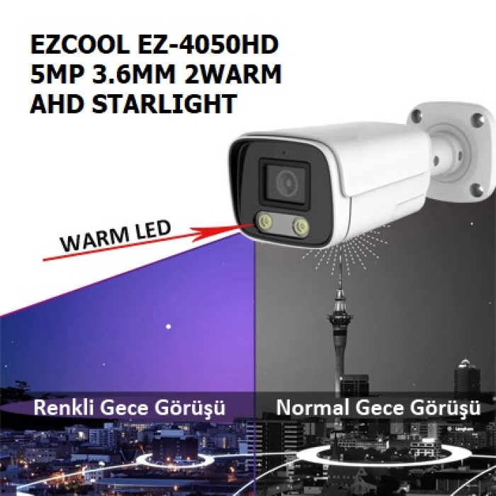 EZCOOL EZ-4050HD 5MP 3.6MM FULLCOLOR AHD BULLET KAMERA