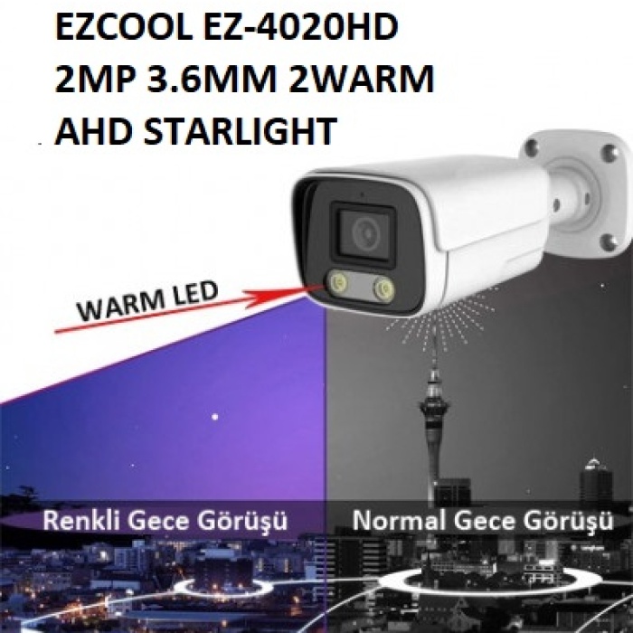 EZCOOL EZ-4020HD 2 MP 3.6MM FULLCOLOR BULLET KAMERA