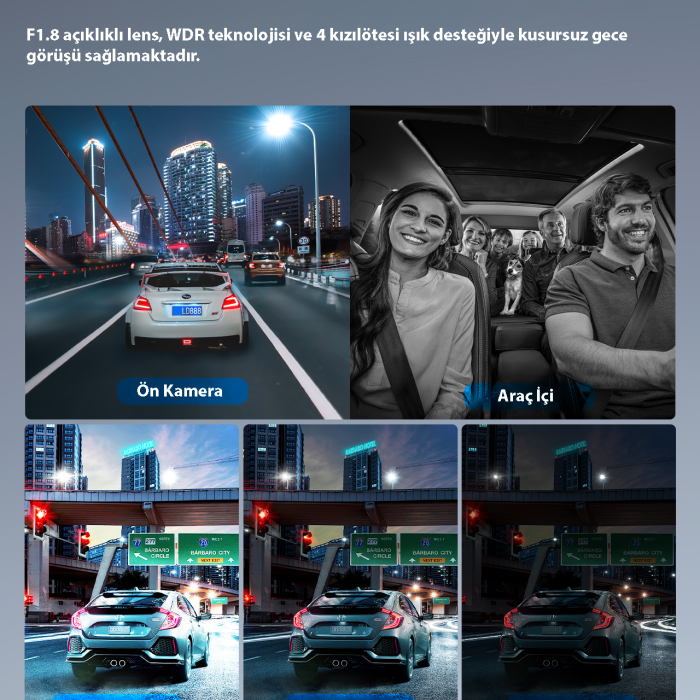 PRUVEEO D90-4CH FHD WI-FI GPS + 128GB SD KART KAME