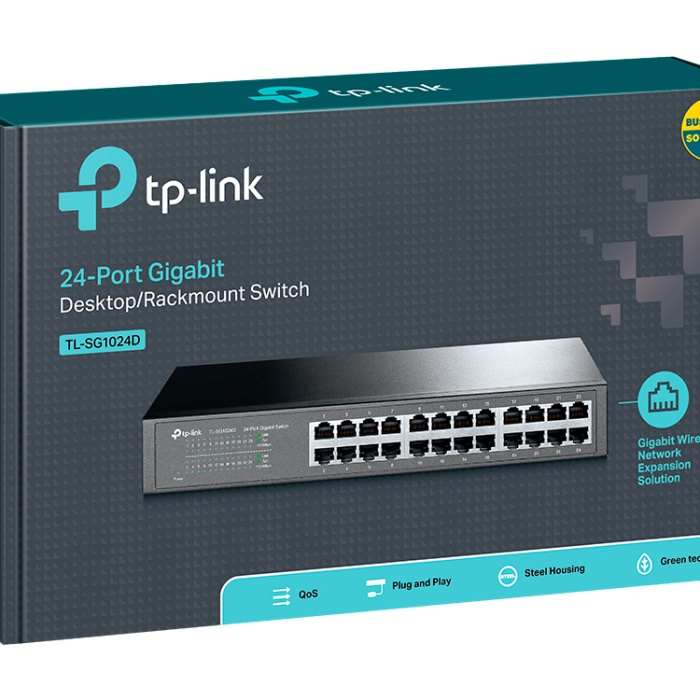 TP-LINK TL-SG1024D 24PORT 10/100/1000 YÖNETİLEMEZ SWITCH