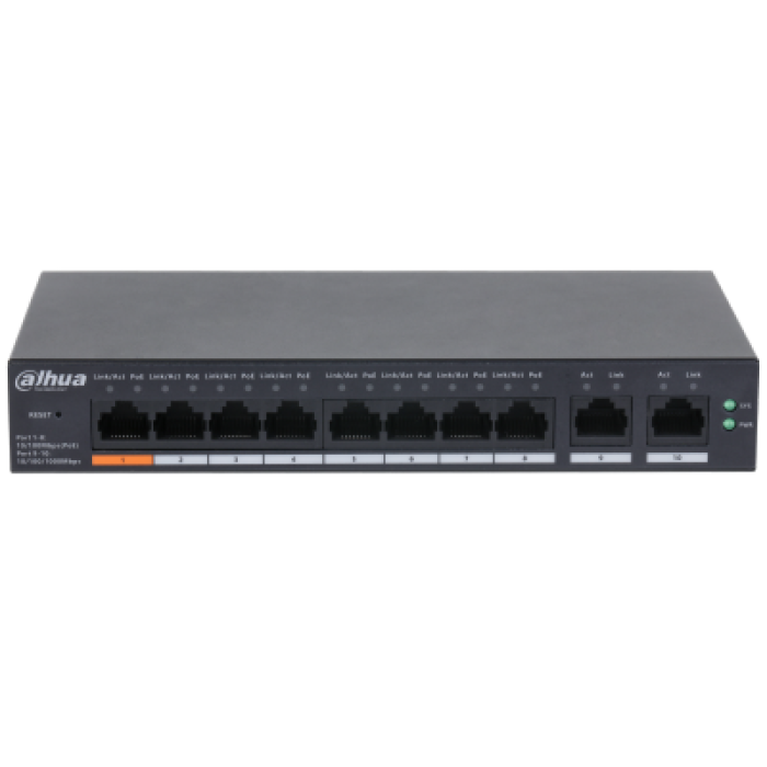 DAHUA CS4010-8ET-60 8XFE- 2XGE YÖNETİLEBİLİR 60W POE SWITCH