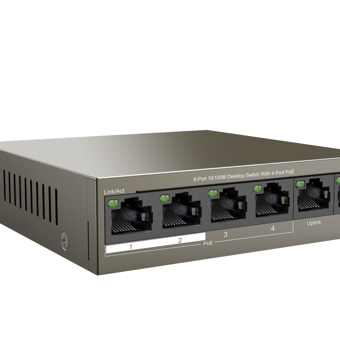 TENDA TEF1106P-4-63W 6PORT 10/100 YÖNETİLEMEZ POE SWITCH