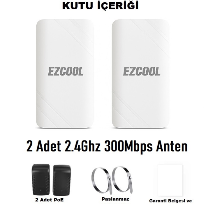 EZCOOL EZ-W240AN DIŞ ORTAM (2.4GHz 300Mbps 1KM) ACCESS POİNT