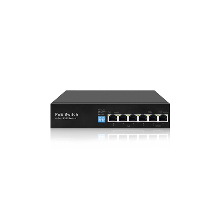 Tiandy PS-1004E-2E 4 Port Yönetilmeyen AI POE switch ( 4E + 2E )