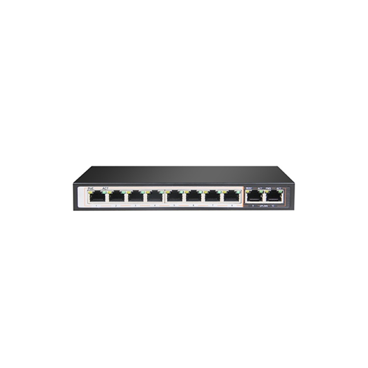 Tiandy PS-1008G-2G 8 Port Full Gigabit Yönetilmeyen AI POE Switch ( 8G + 2G )