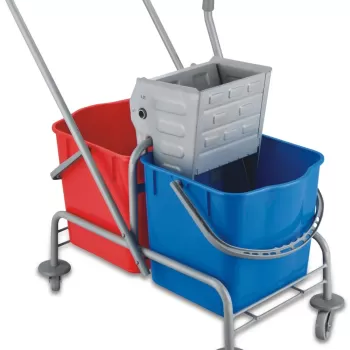 TEMİZLİK SETİ ÇİFT KOVALI PLASTİK METAL (BOYALI) PRESLİ