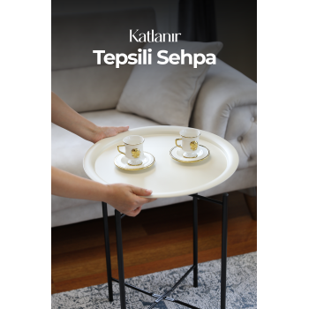Katlanır Tepsili Sehpa | Ev - Bahçe - Piknik - Ofis