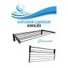 Duvara Monte Katlanabilir Çamaşır Askısı - 60x40 cm