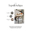 Katlanır Çift Tepsili Sehpa