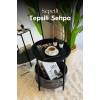 Katlanabilir Sepetli Tepsili Sehpa | Ev - Bahçe - Piknik - Ofis