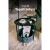 Katlanabilir Sepetli Tepsili Sehpa | Ev - Bahçe - Piknik - Ofis