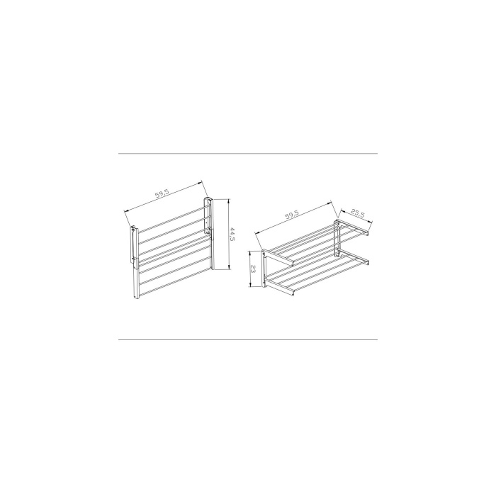 Çok Amaçlı Katlanabilir Ayakkabı Rafı - 60x45 cm