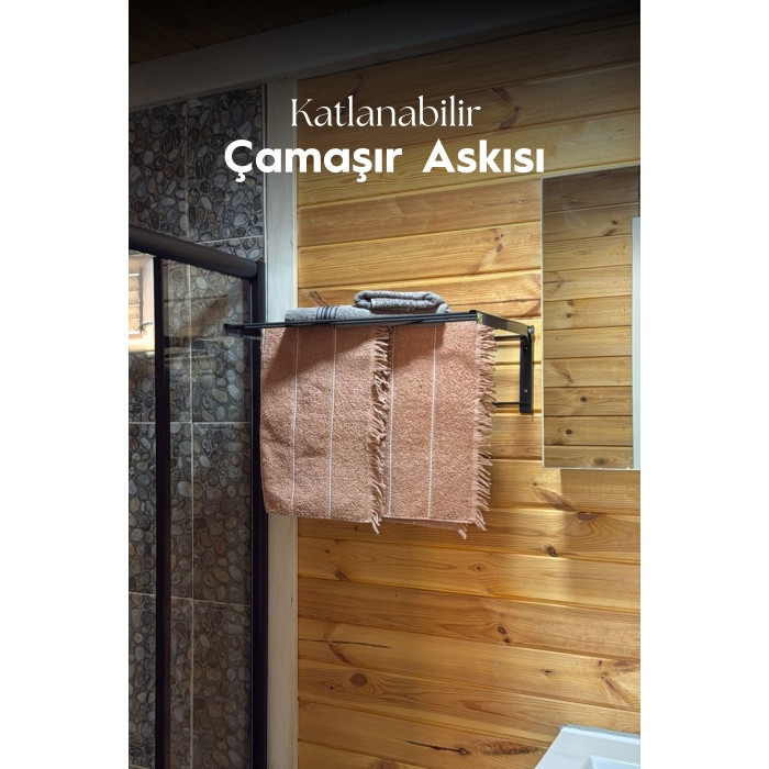 Katlanabilir Çamaşır Askılığı - 40x85x16