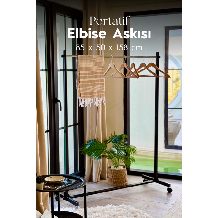 Portatif Elbise Askılığı - 85x50x158